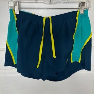 New Balance Teal and Neon Yellow Shorts